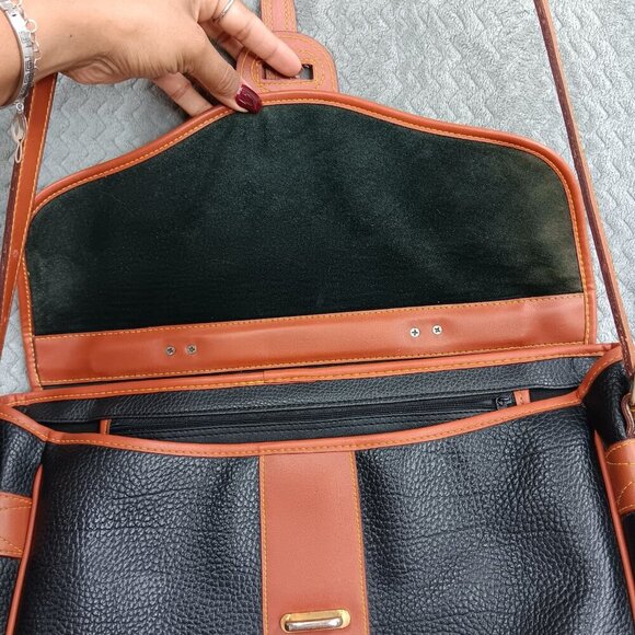 Dooney & Bourke All Weather Leather Pebbled Vintage Briefcase Messenger Bag - Picture 7 of 16